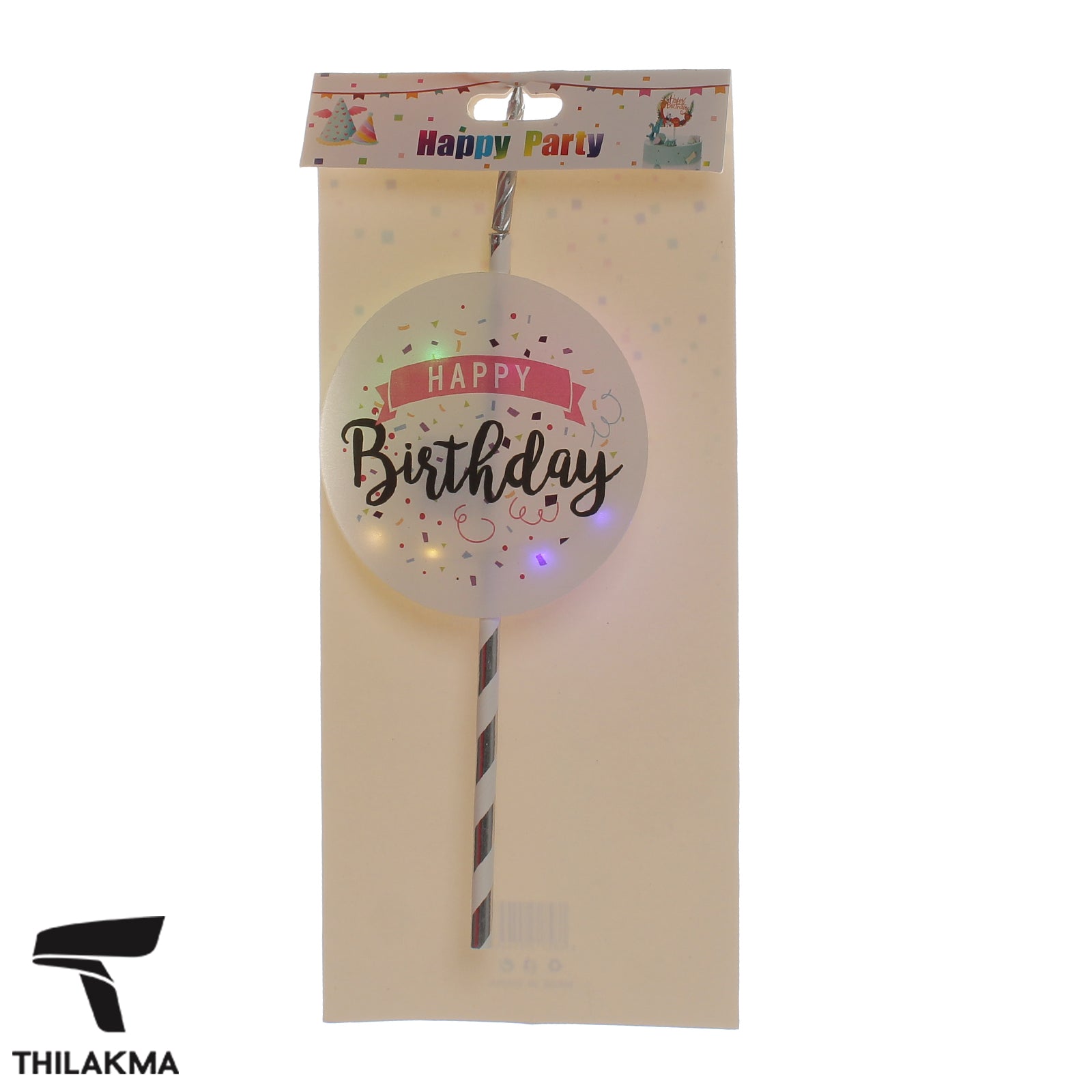 Light Up Birthday Cake Candle & Topper
