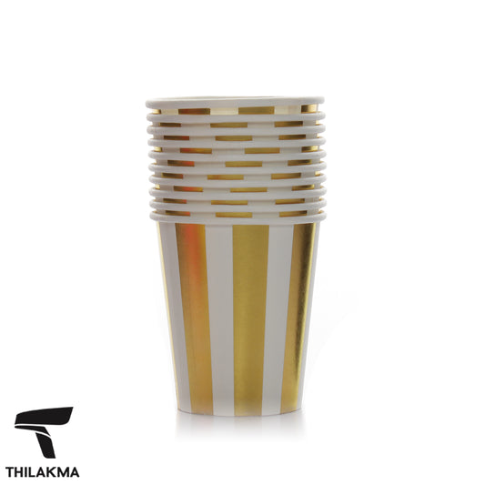 Stripe Party Cup - 10Pcs