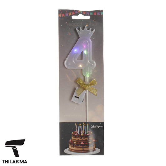 Light Up Number Cake Topper