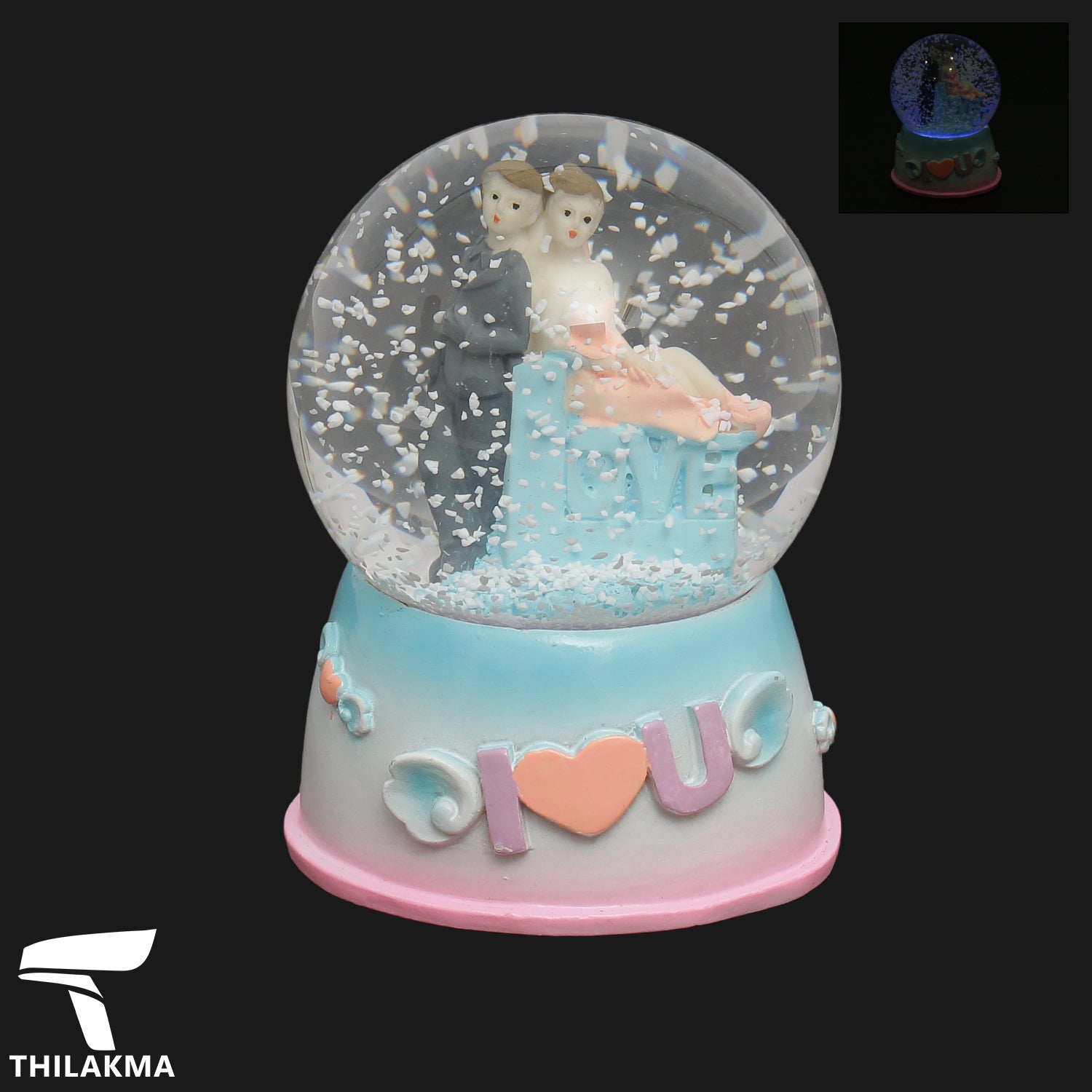 Snowflake Light Up Couple Ornament