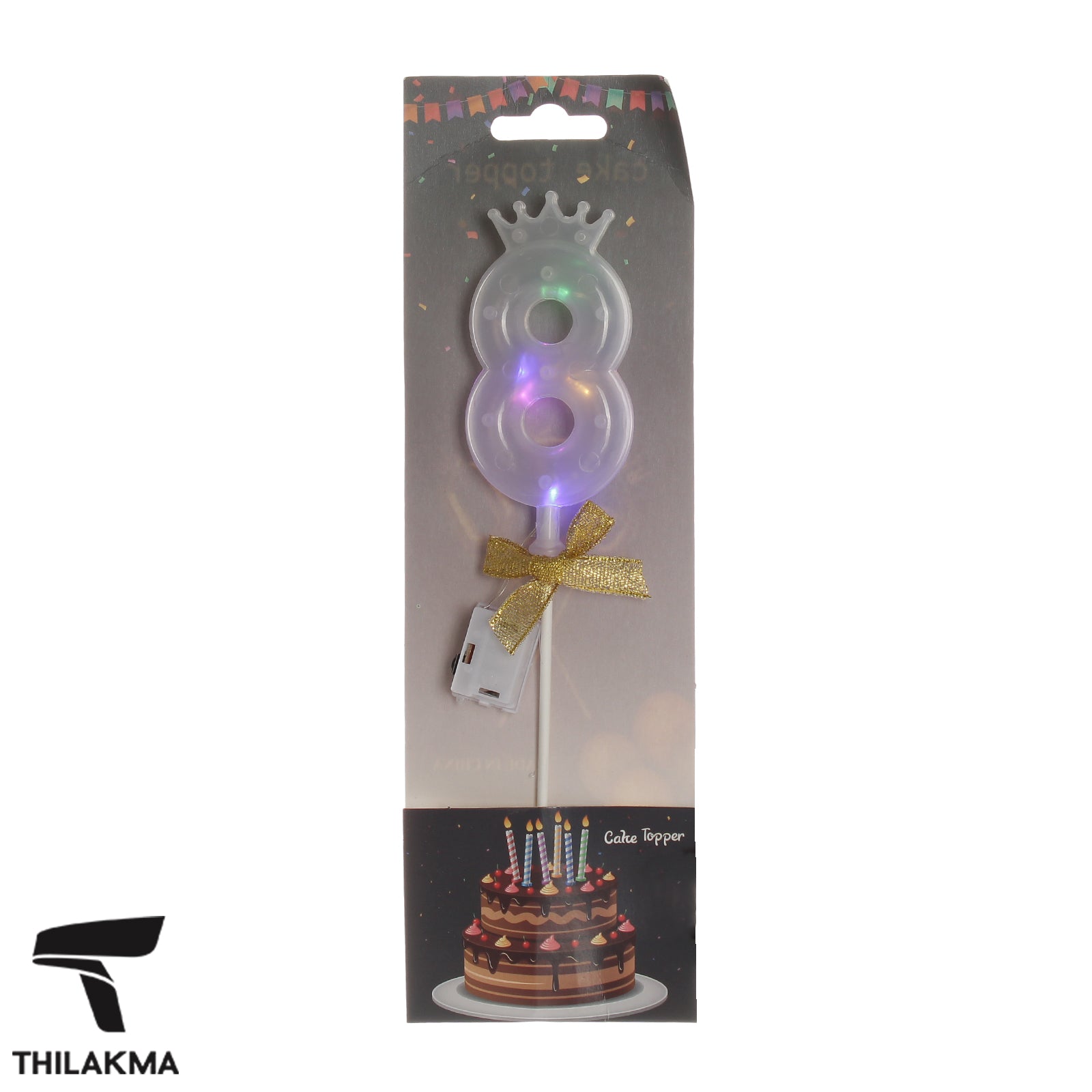 Light Up Number Cake Topper