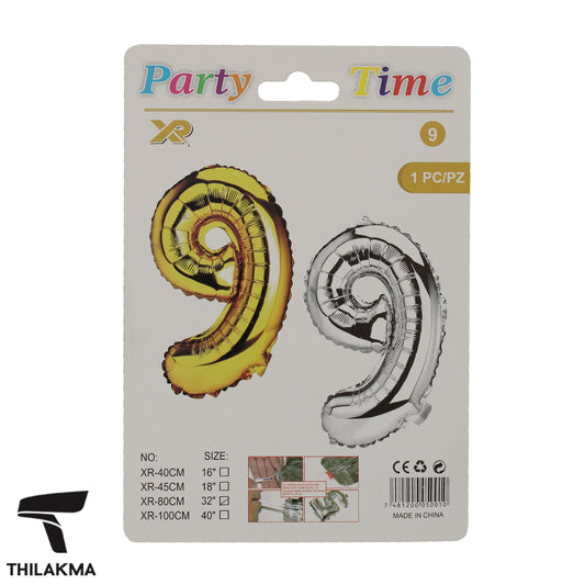Foil Number Balloon 9 - 32"
