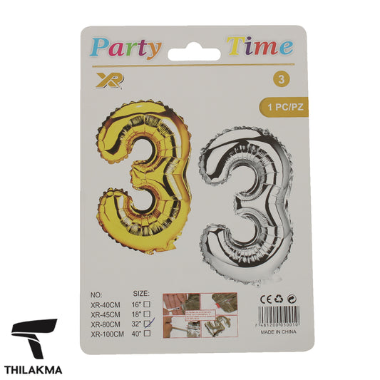 Foil Number Balloon 3 - 32"
