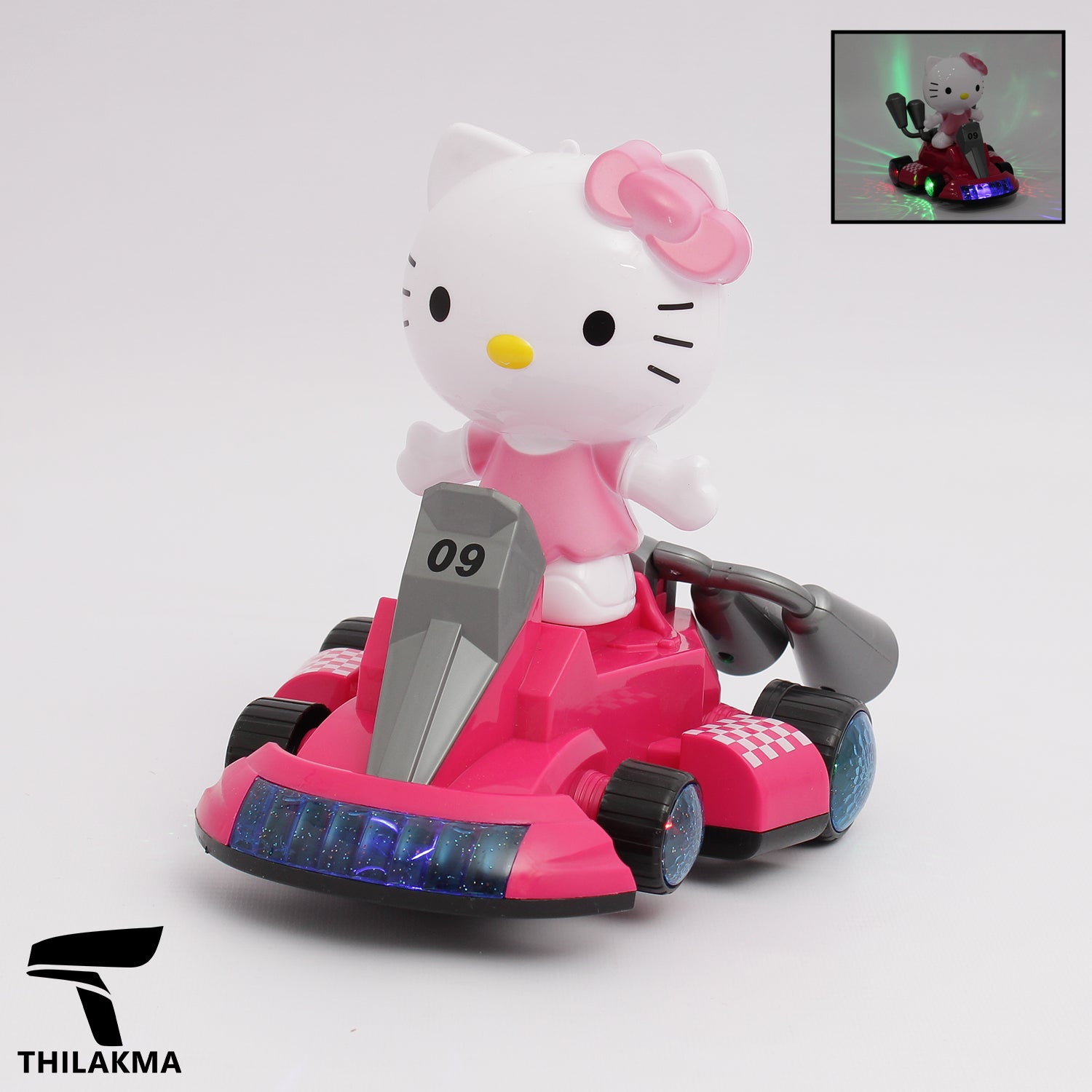 Light Up Hello Kitty Kart Car