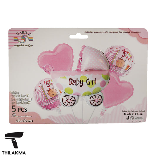Baby Girl Foil Balloon Set