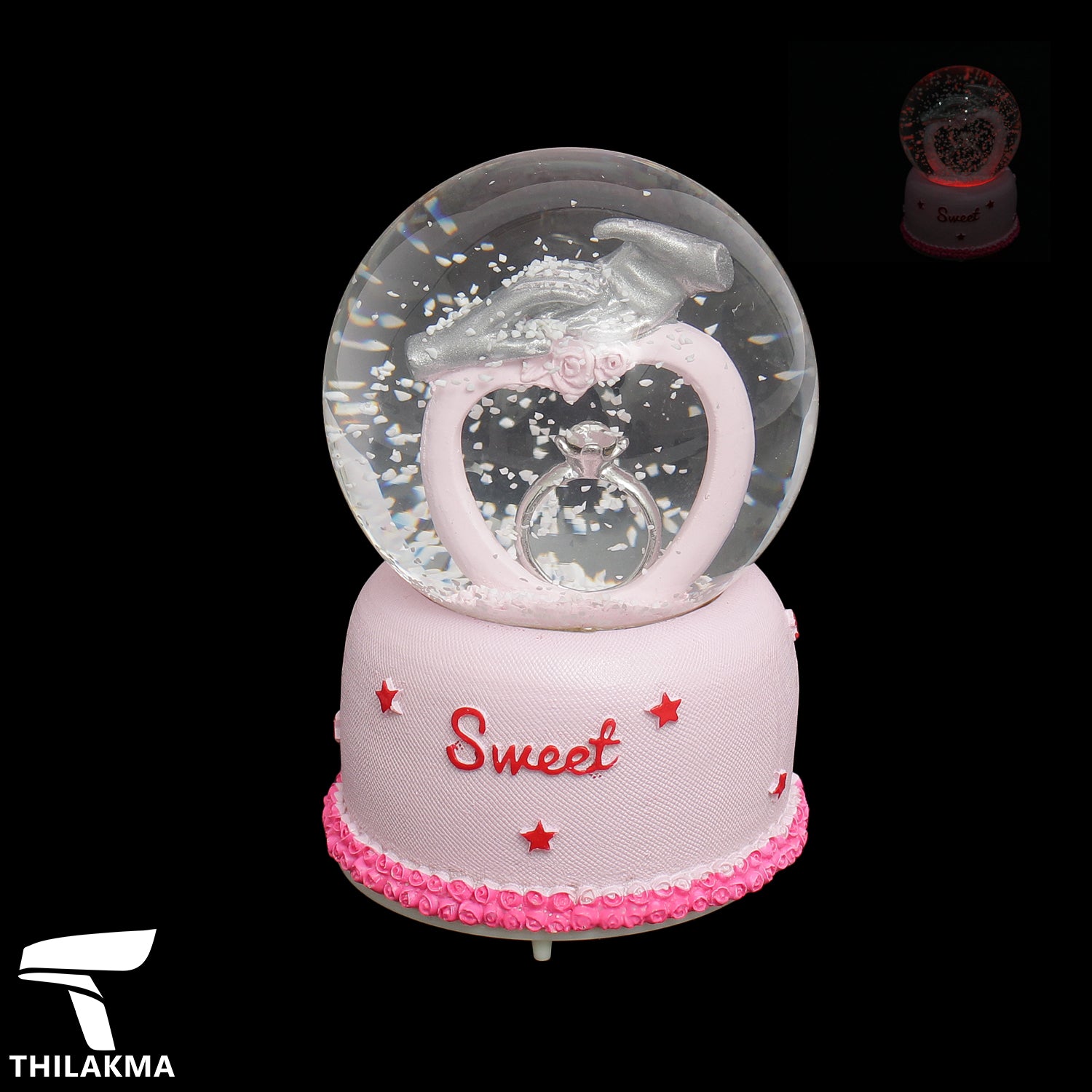 Snow Globe Light Up Music Ornament