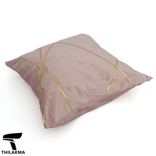 Cushion Cover with Gold Foil Geometric Pattern