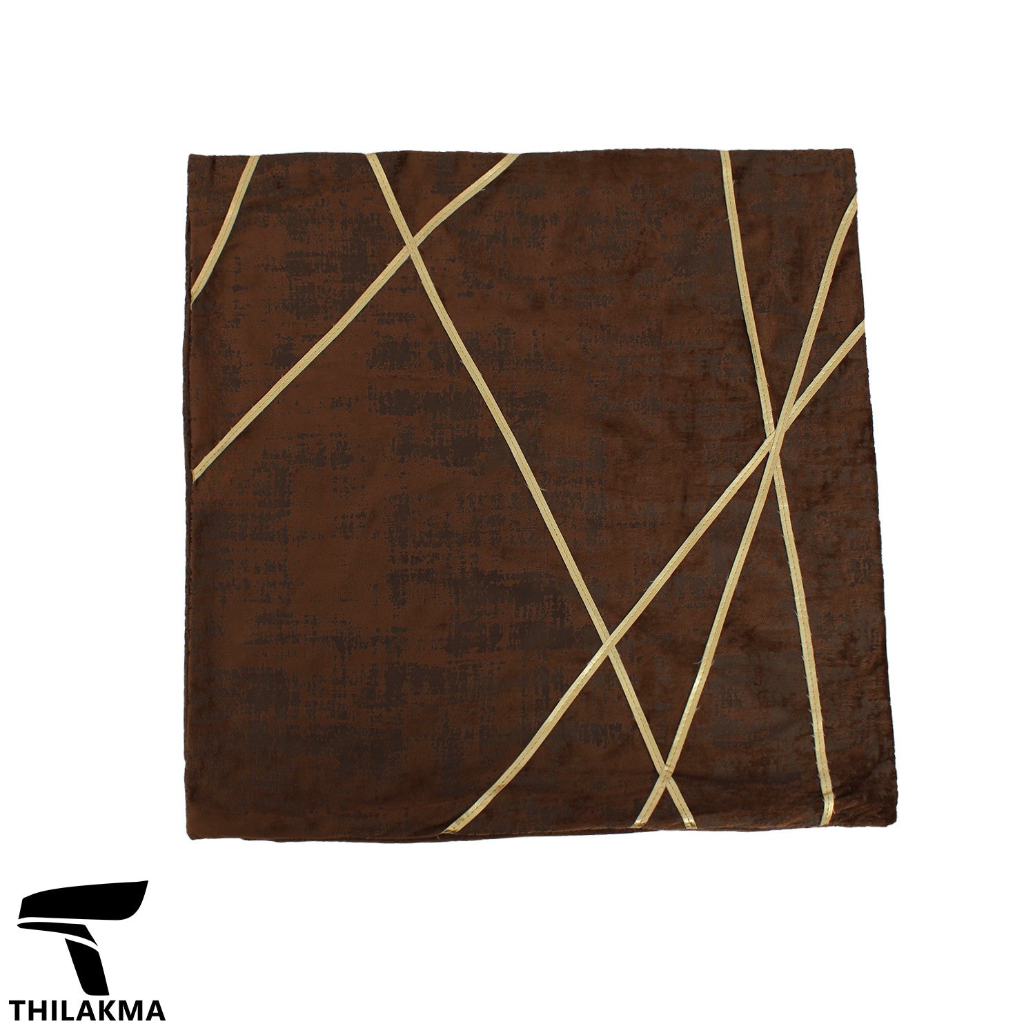 Cushion Cover with Gold Foil Geometric Pattern