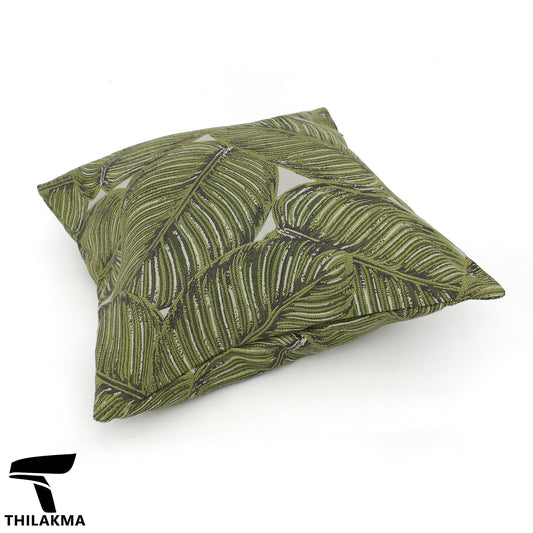 Leaf Print Cushion Cover