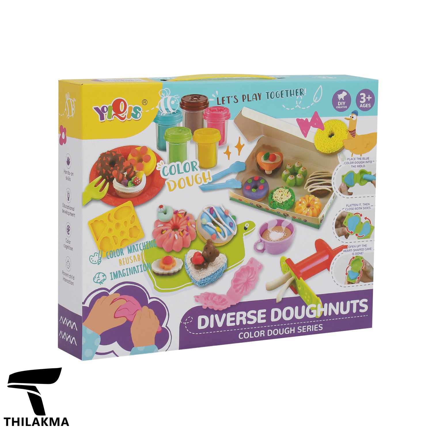 Toy Color Dough Doughnut Play Set