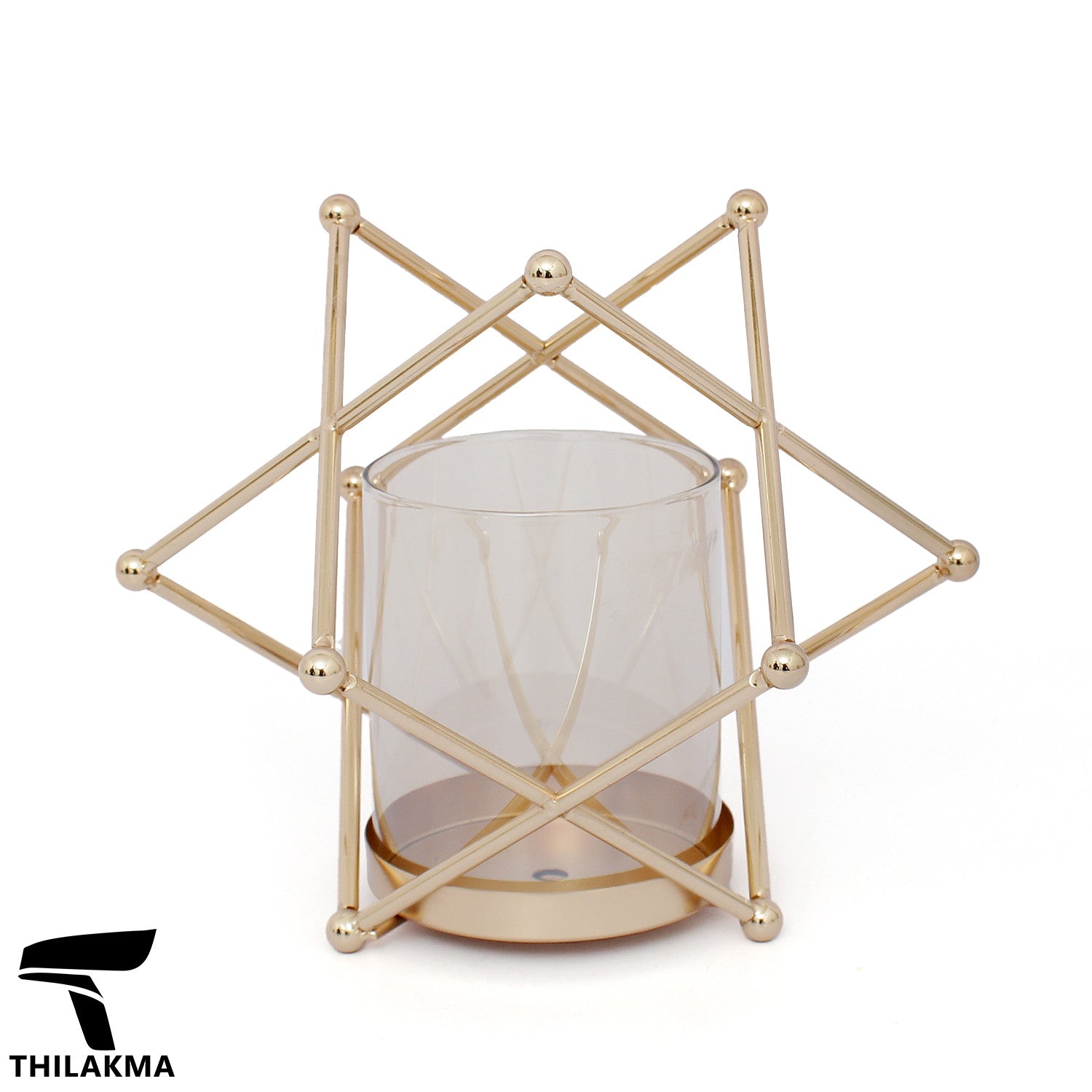 Gold Geometric Candle Holder