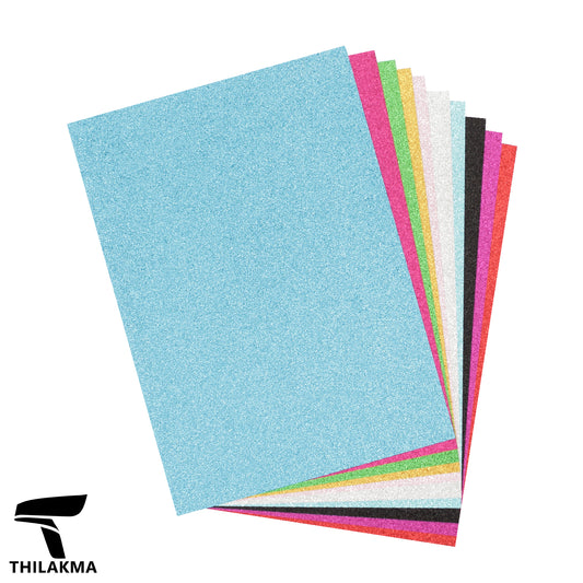 Glitter Craft Paper - 10Pcs
