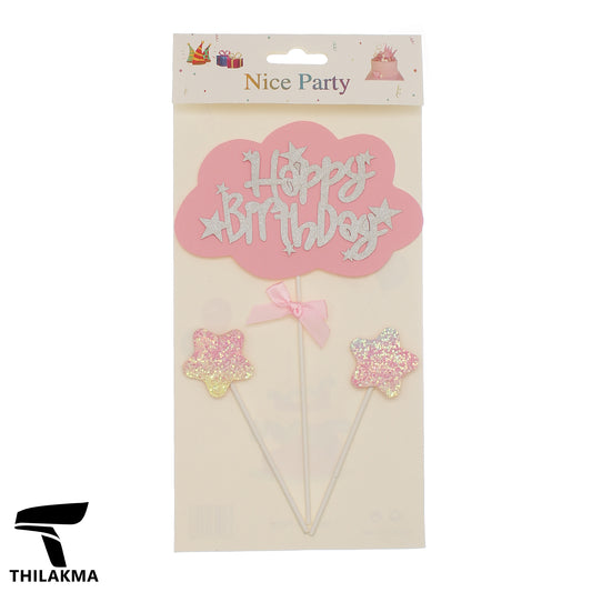 Happy Birthday Cake Topper Set