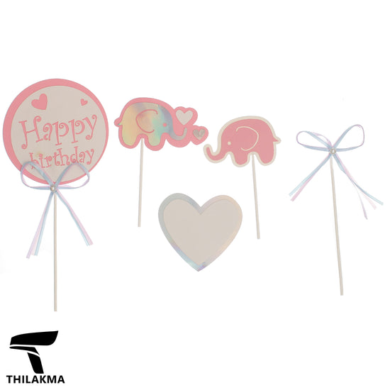 Happy Birthday Cake Topper Set