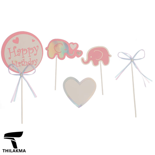 Happy Birthday Cake Topper Set