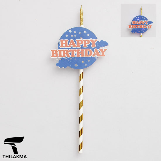 Light Up Birthday Cake Candle & Topper