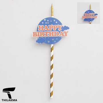 Light Up Birthday Cake Candle & Topper