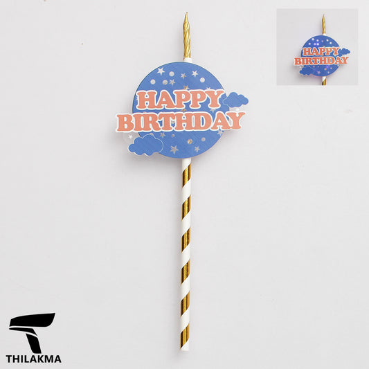 Light Up Birthday Cake Candle & Topper