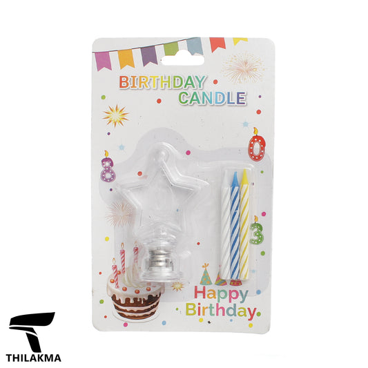 Light Up  Birthday Candle Set - Number 0