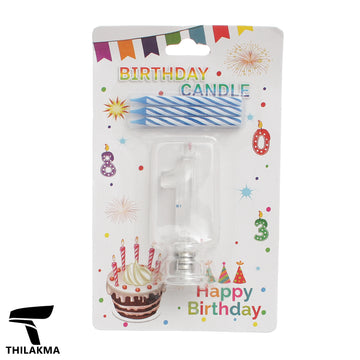 Light Up  Birthday Candle Set - Number 1