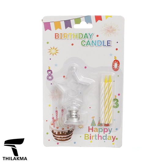 Light Up  Birthday Candle Set - Number 3