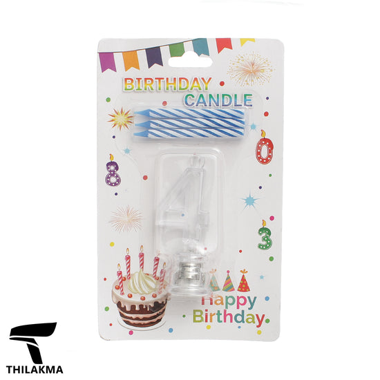 Light Up  Birthday Candle Set - Number 4