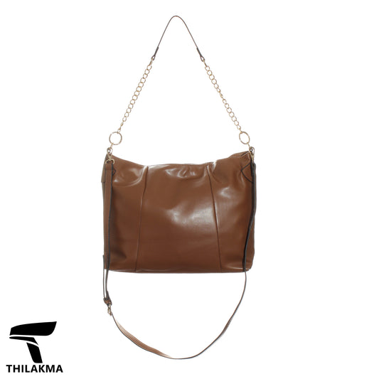 Shoulder Bag with Half Chain Handle