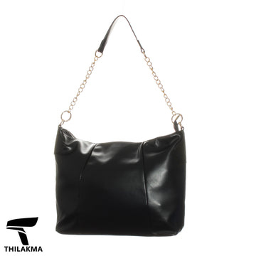 Shoulder Bag with Half Chain Handle
