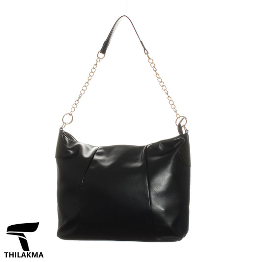 Shoulder Bag with Half Chain Handle