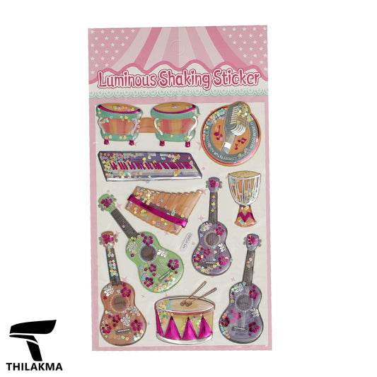 Luminous Sharking Music Sticker Sheet