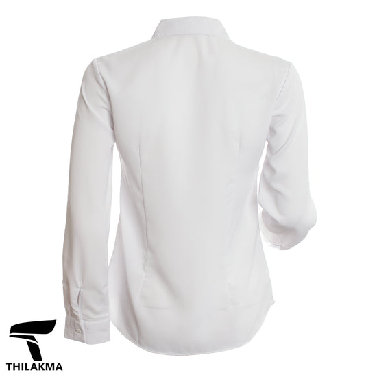 Ladies White Shirt Blouse / Button Up Formal Top