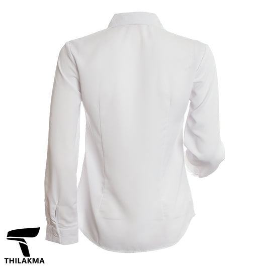 Ladies White Shirt Blouse / Button Up Formal Top