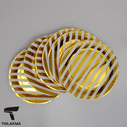 Stripe Party Paper Plate - 10Pcs