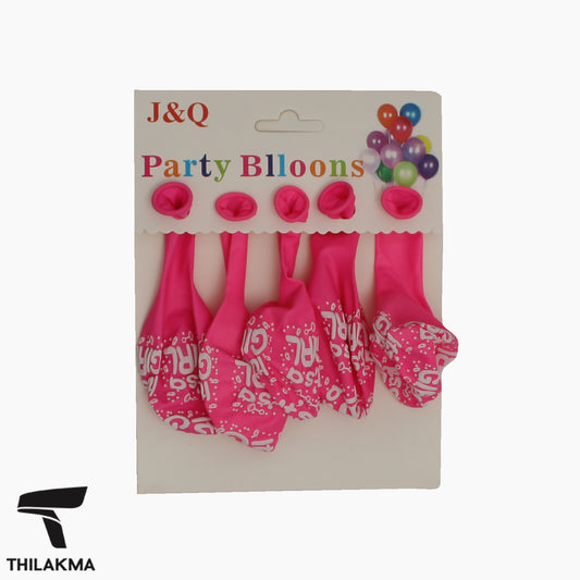 It's a Girl Party Balloon Set - 5Pcs