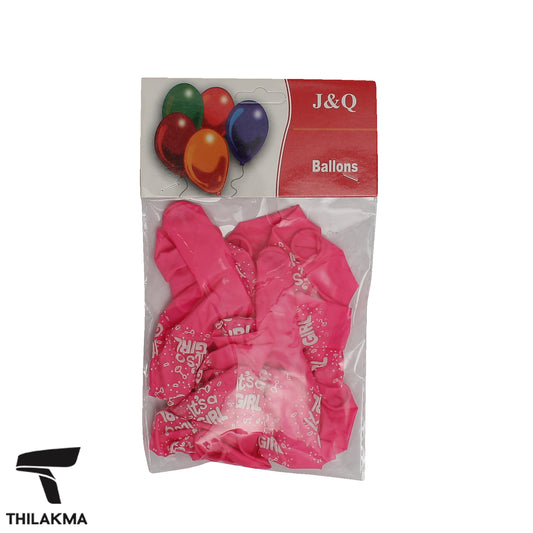 It's a Girl Party Balloon Set - 10Pcs