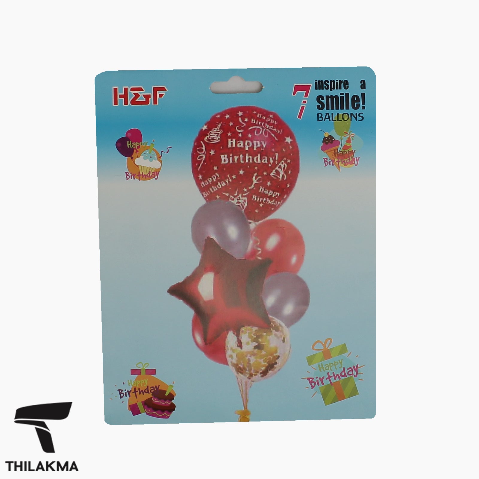 Happy Birthday Balloon Set - 7Pcs