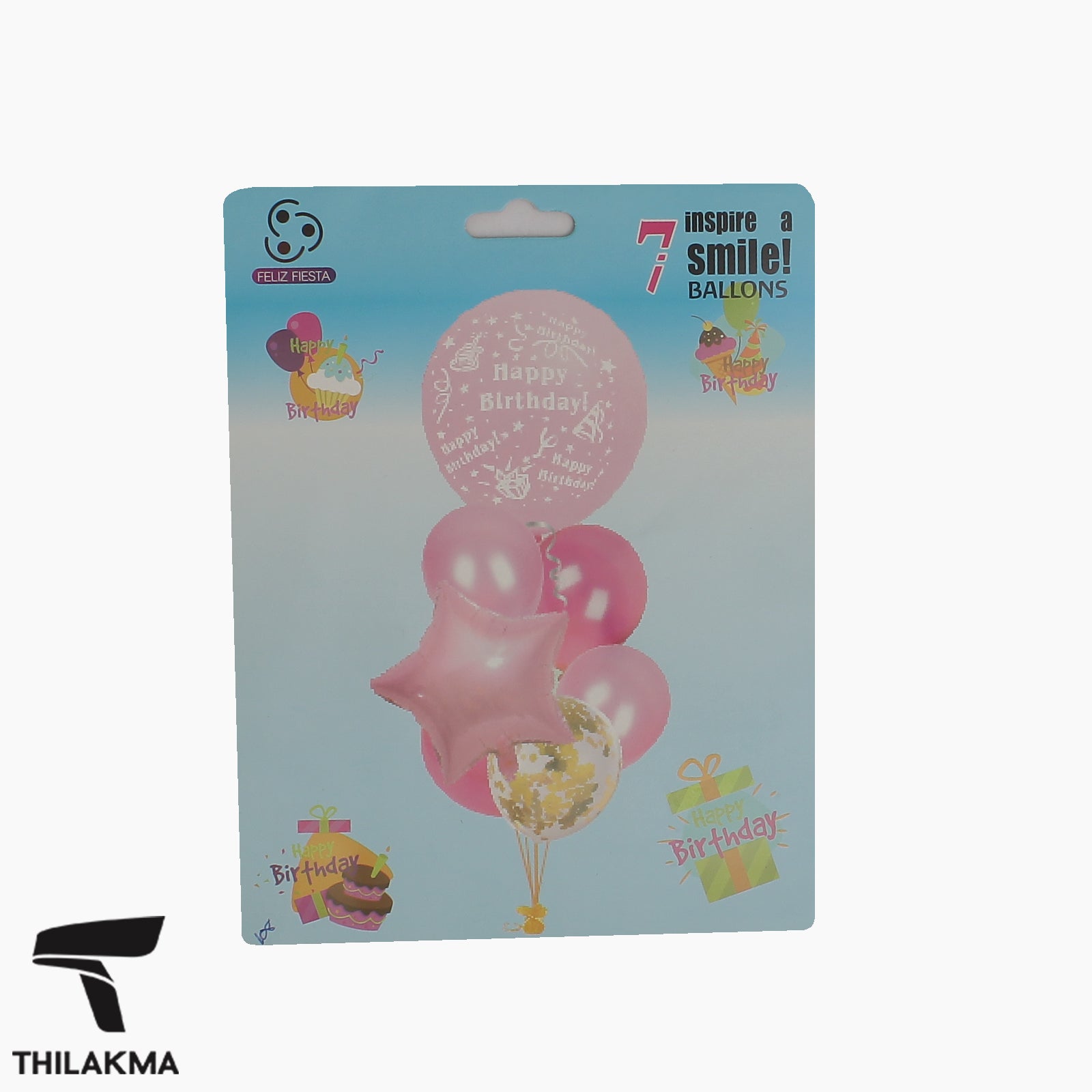 Happy Birthday Balloon Set - 7Pcs
