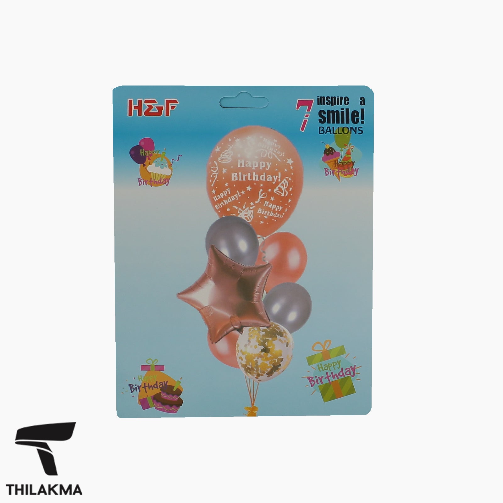 Happy Birthday Balloon Set - 7Pcs