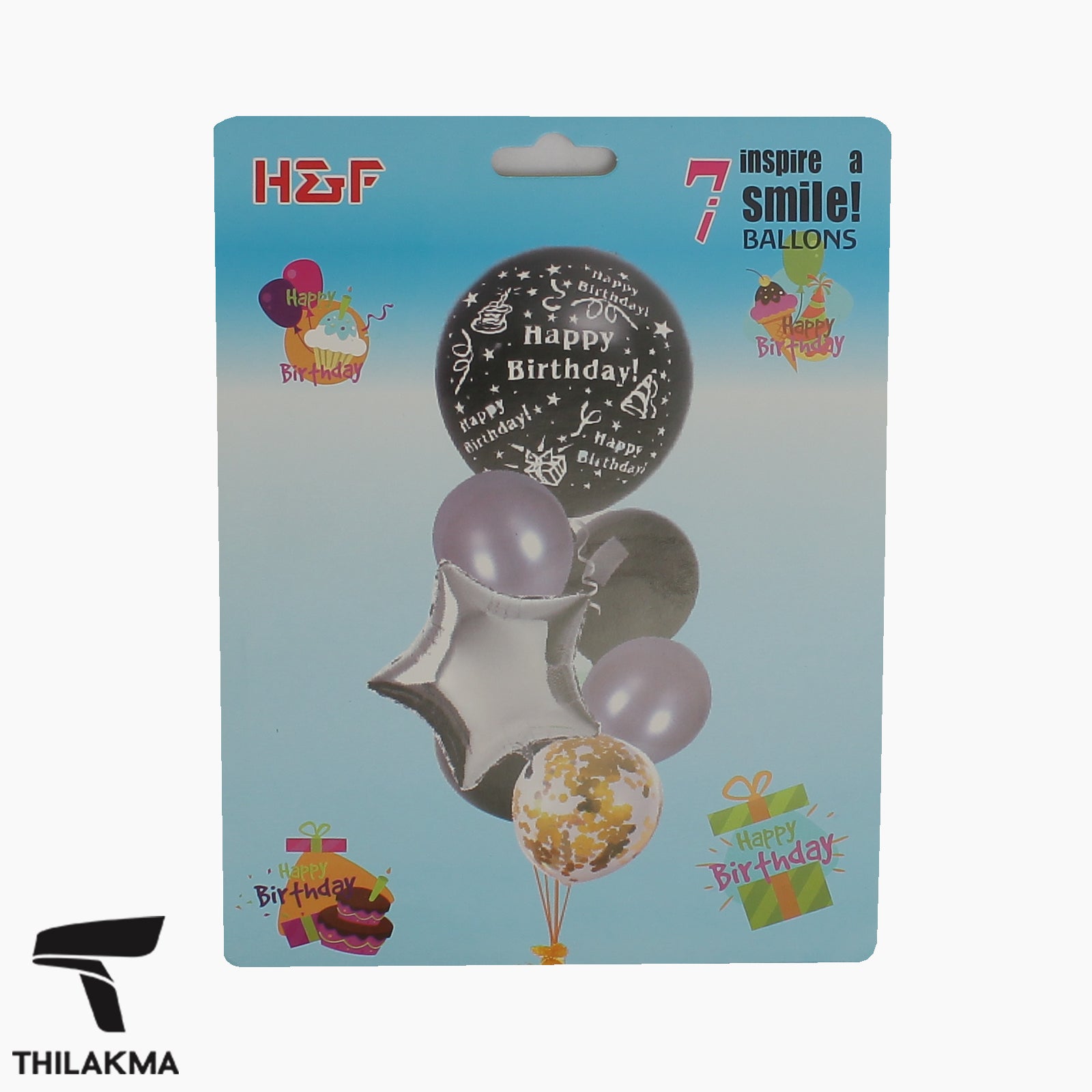 Happy Birthday Balloon Set - 7Pcs