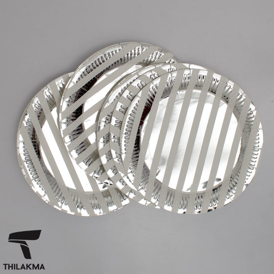 Stripe Party Paper Plate - 10Pcs
