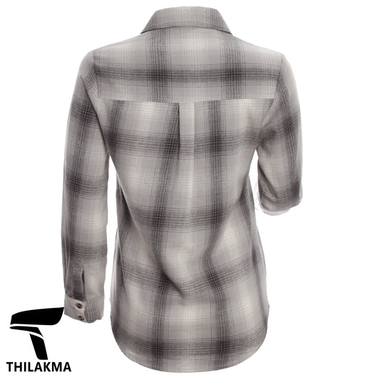 Ladies Check Shirt / Button Up Formal Top