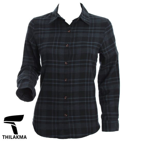 Ladies Check Shirt / Button Up Formal Top