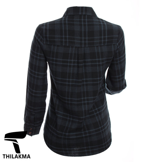 Ladies Check Shirt / Button Up Formal Top