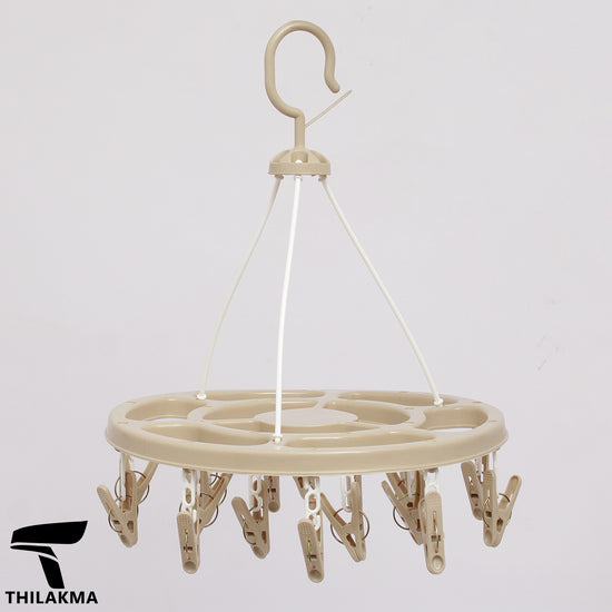 Plastic Cloth Hanger with 18 Cloth Pegs