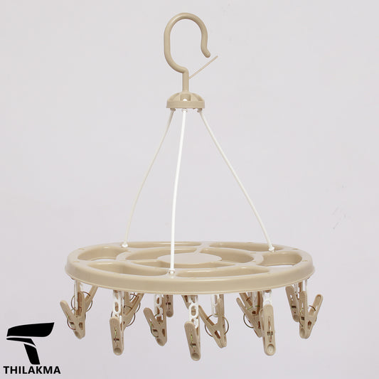 Plastic Cloth Hanger with 18 Cloth Pegs