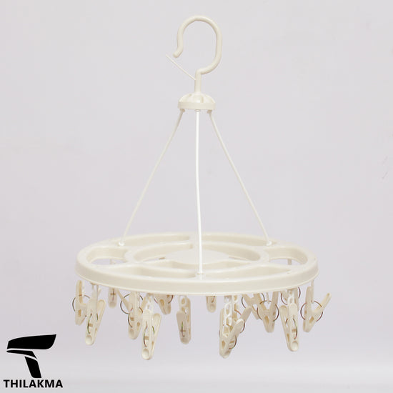 Plastic Cloth Hanger with 18 Cloth Pegs