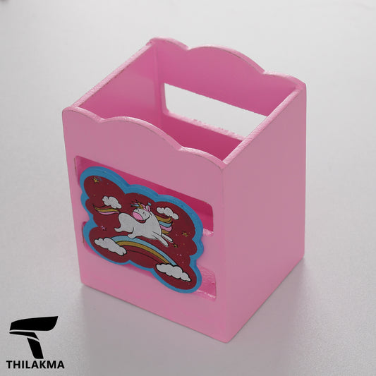 Wooden Unicorn Pen Holder