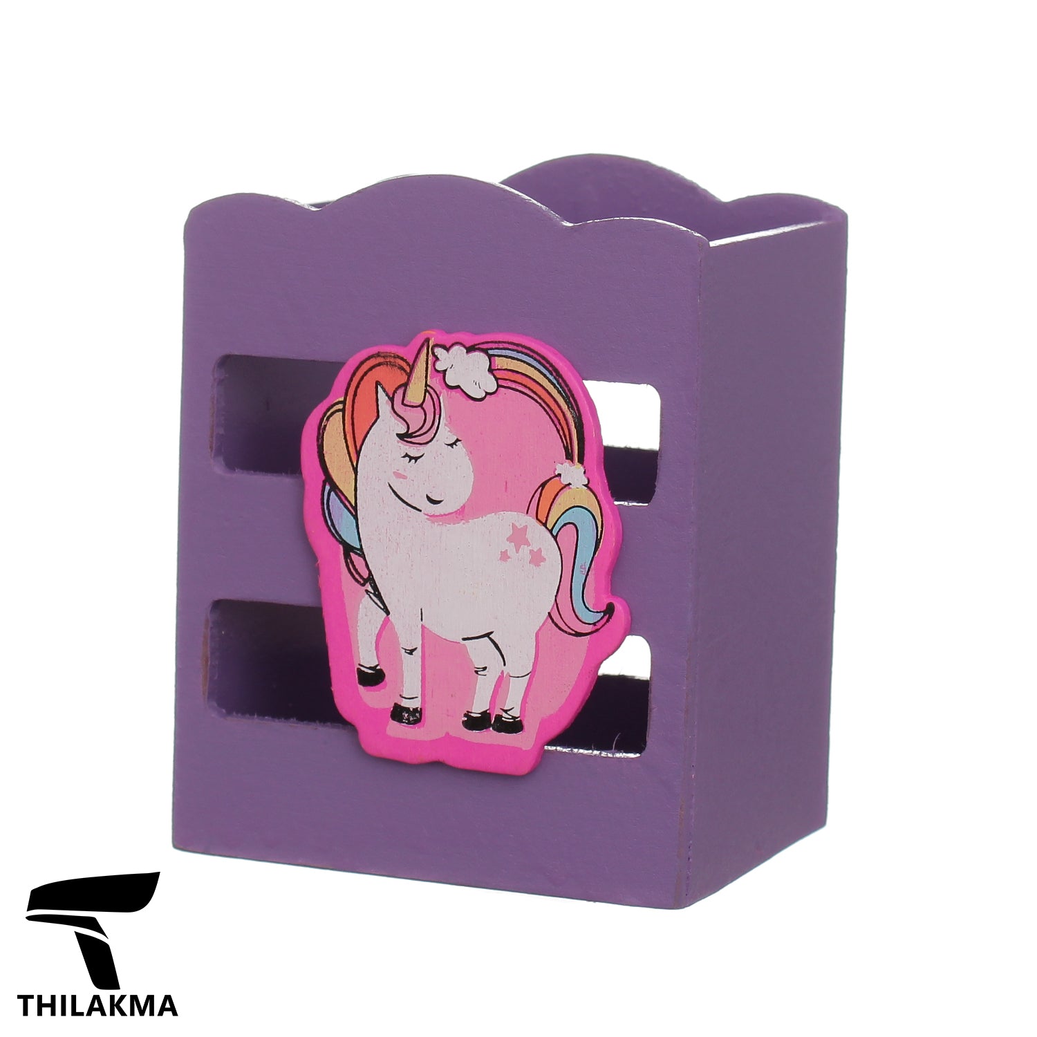 Wooden Unicorn Pen Holder