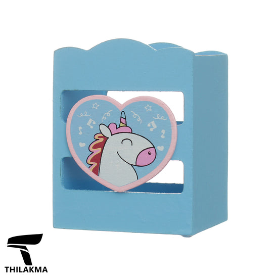 Wooden Unicorn Pen Holder