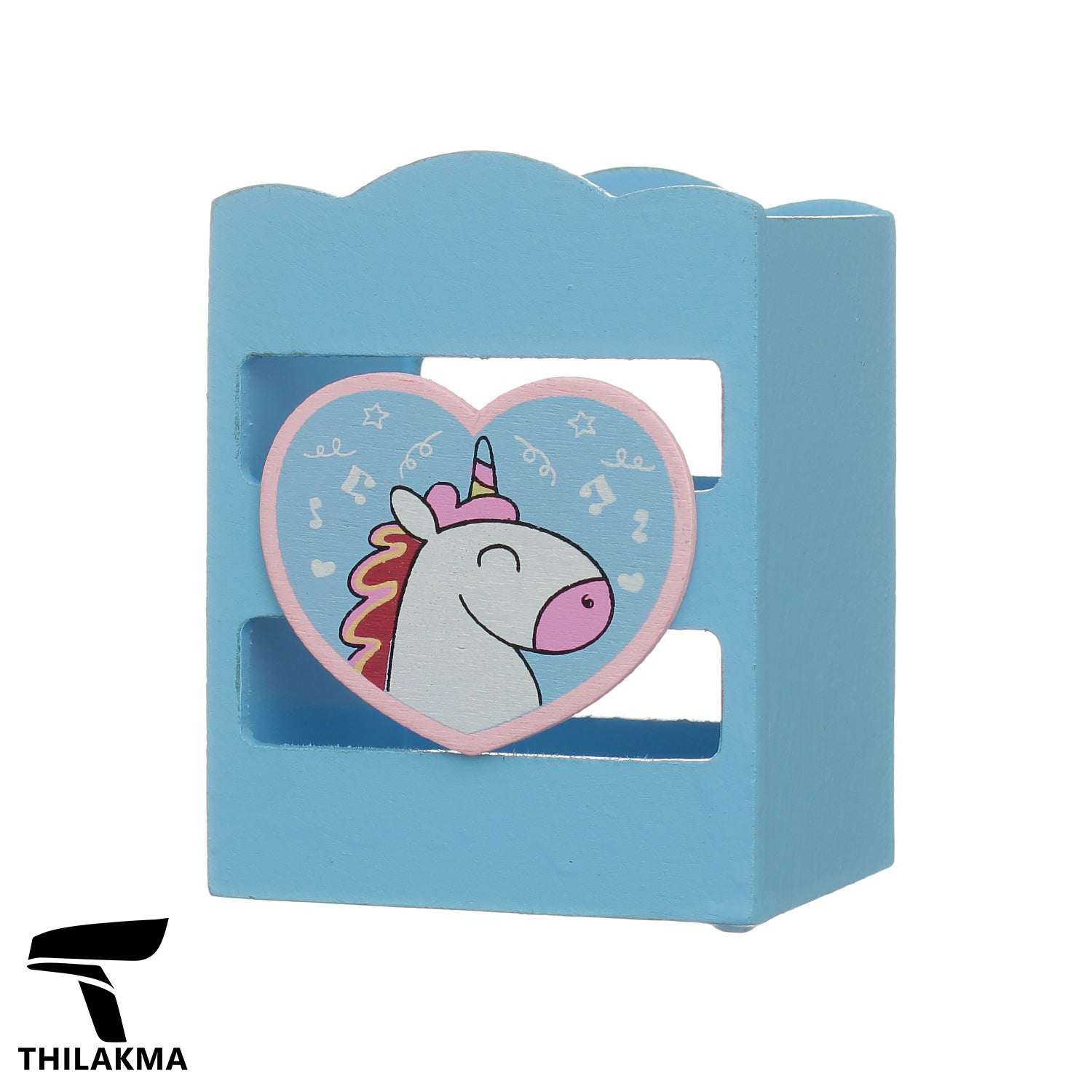 Wooden Unicorn Pen Holder